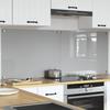 Kitchen Splashback 2 pcs Light Gray 80 x 60 cm Tempered Glass