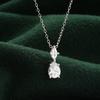 Fashion Fine Jewelry 925 Sterling Silver Diamond Pendant Necklace Marquise Eye Water Drop Zircon Gold Plated Necklaces for Women