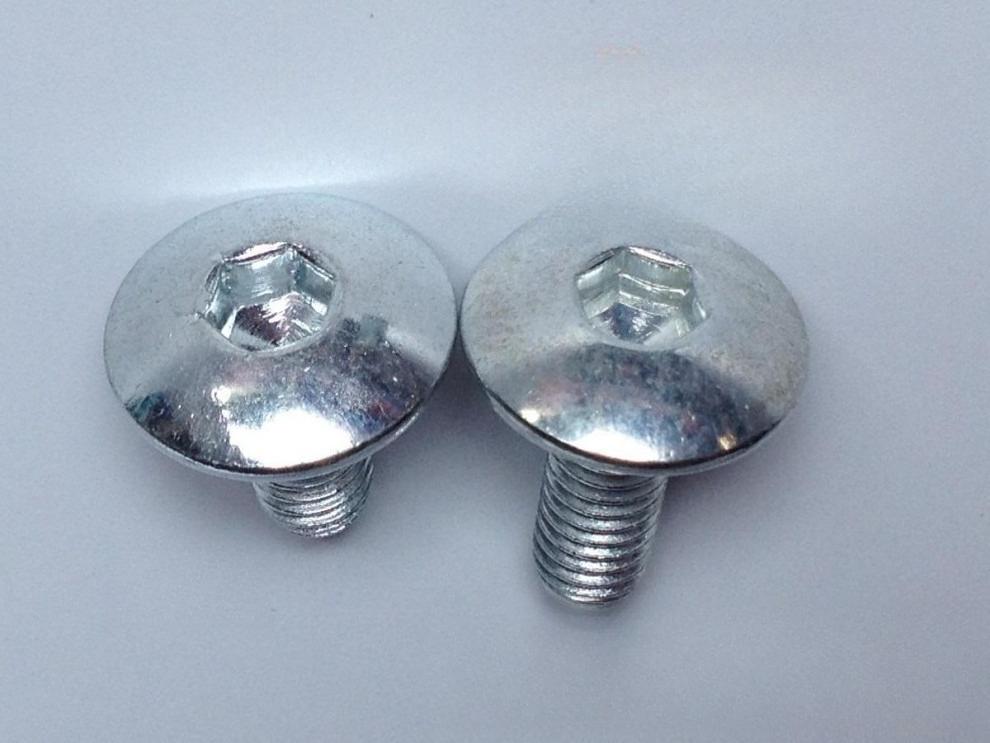 10-20pcs Big Flat Round Head Inner Hexagon Screw Bolt M6 6mm M6X16 Dark Silver for Motorcycle Scooter ATV Moped Plastic Cover