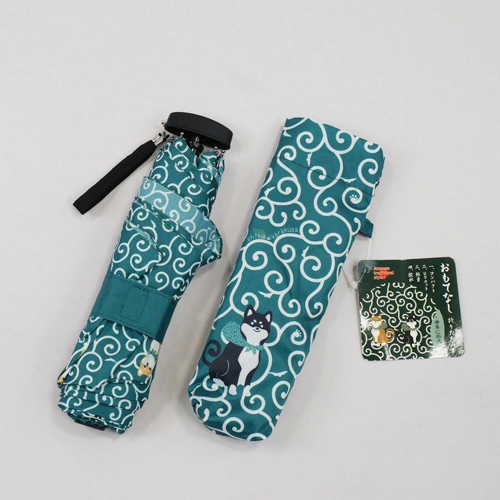 Santos Folding Arabesque with Shiba Inu Umbrella, Design, 50cm, JK-148-06