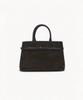 Clave Luna Suede Dark Brown Tote Bag