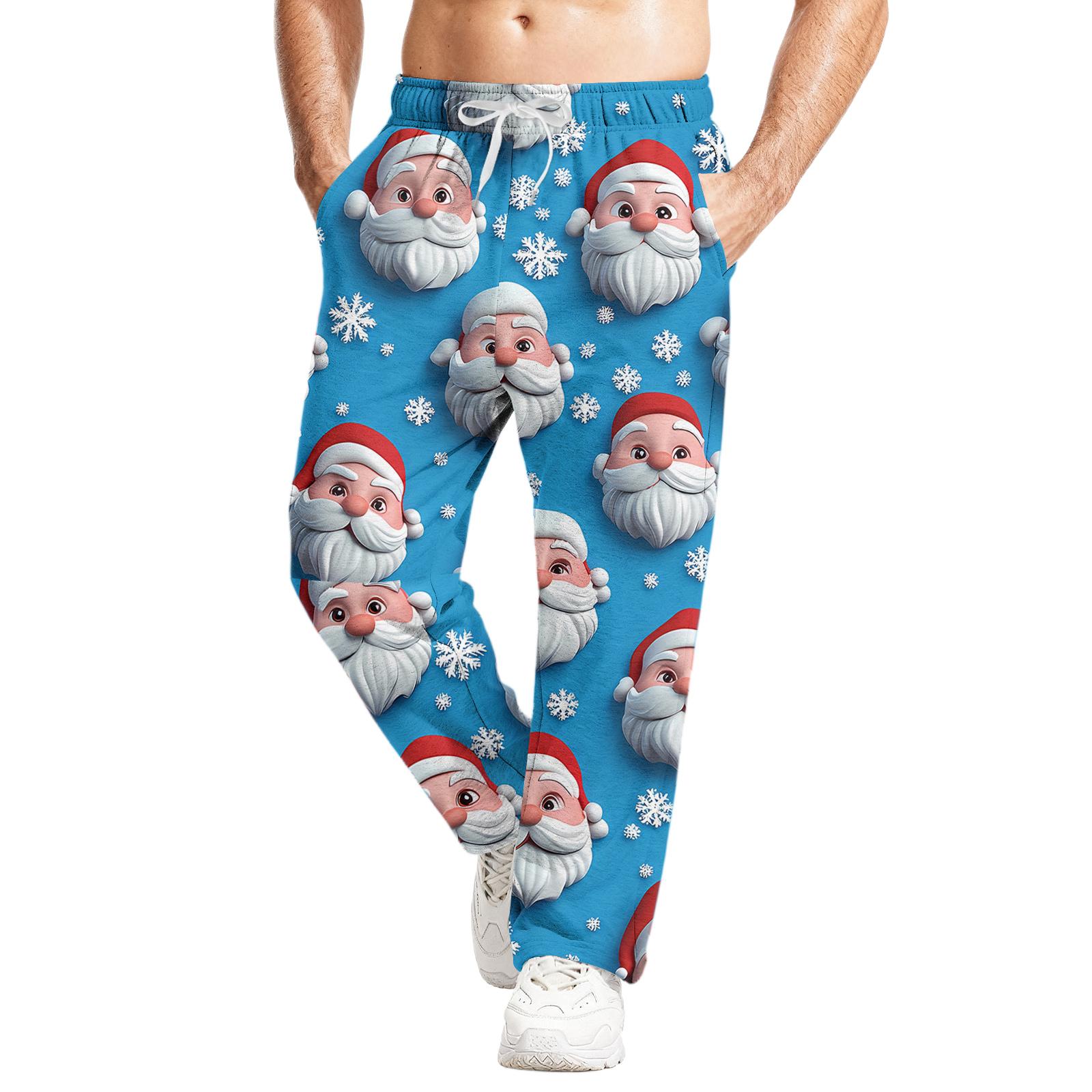 

Мужские повседневные спортивные штаны свободного кроя с эластичным поясом и кулиской, штаны для йоги L