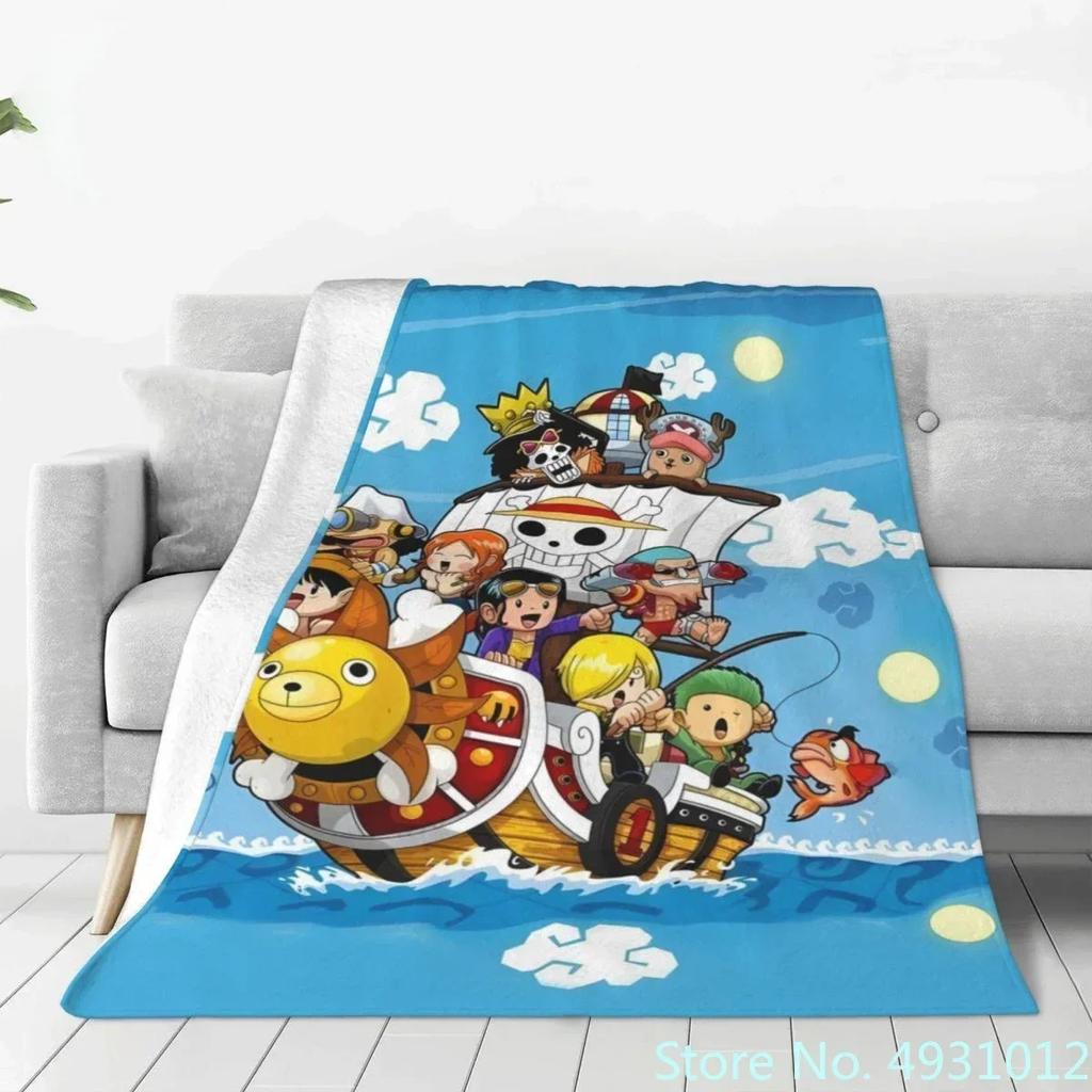 2026 Anime Japanese Luffy One Piece Blankets On Bed Sofa Air Condition Sleeping Cover Throw Flannel Bedsheet For Kids Gift
