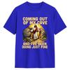 Coming Out of My Cave the Jesus Resurrection Easter TShirt Male Streetwear TShirts Summer ONeck Hipster Tees Plus Size Tops