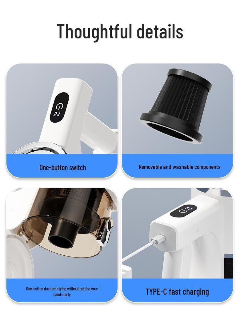 Wireless Handheld Vacuum & Mop with Strong Suction for Pet Hair Removal