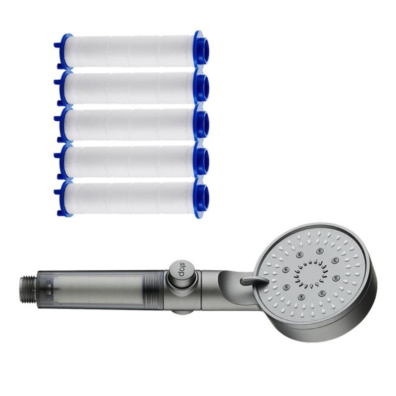 5 Sprays Mode Power Washing Shower Head with Universal Connector and Long Service  Meltblown Filter