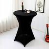 Tablecloth Cover for Cocktail Bar Table Black 80X110Cm Elastic [25D]