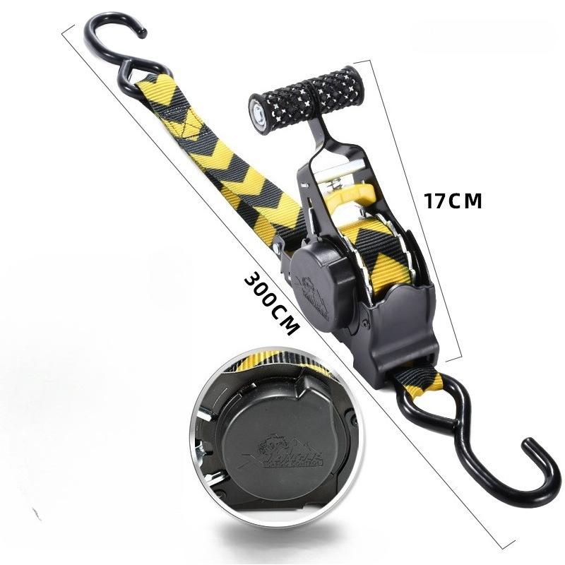 Ratchet Strap-3 Meters Long, 25 Mm Wide, Metal Handle-heavy Cargo Fixed Wheel Strap