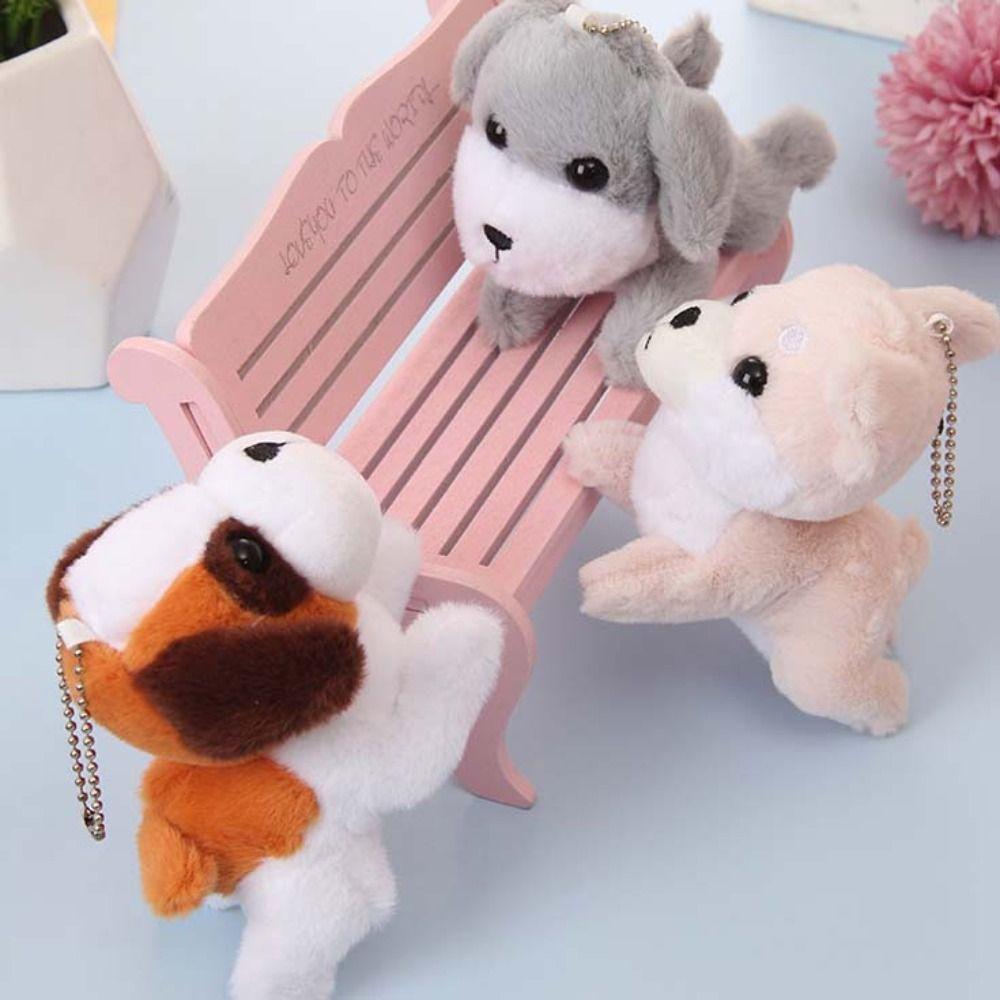 Bag Charm Puppy Plush Keychain Decoration Dog Plush Doll Birthday Present Dog Pendant  Car Keyrings