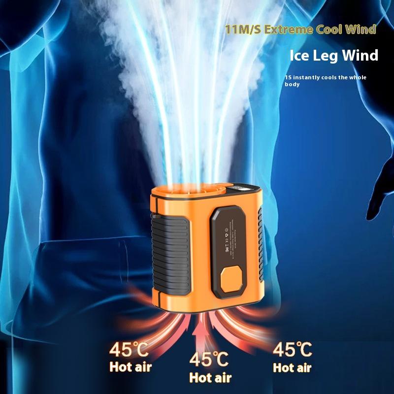 Waist-Mounted Fan Cooling High-Temperature For Outdoor Work Room Welding Site Portable Multifunctional Belt Fan Cool Clip Fan