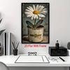 Vintage Metal Tin Sign Wall Art Floral Butterflies Decor for Home Living Room Kitchen