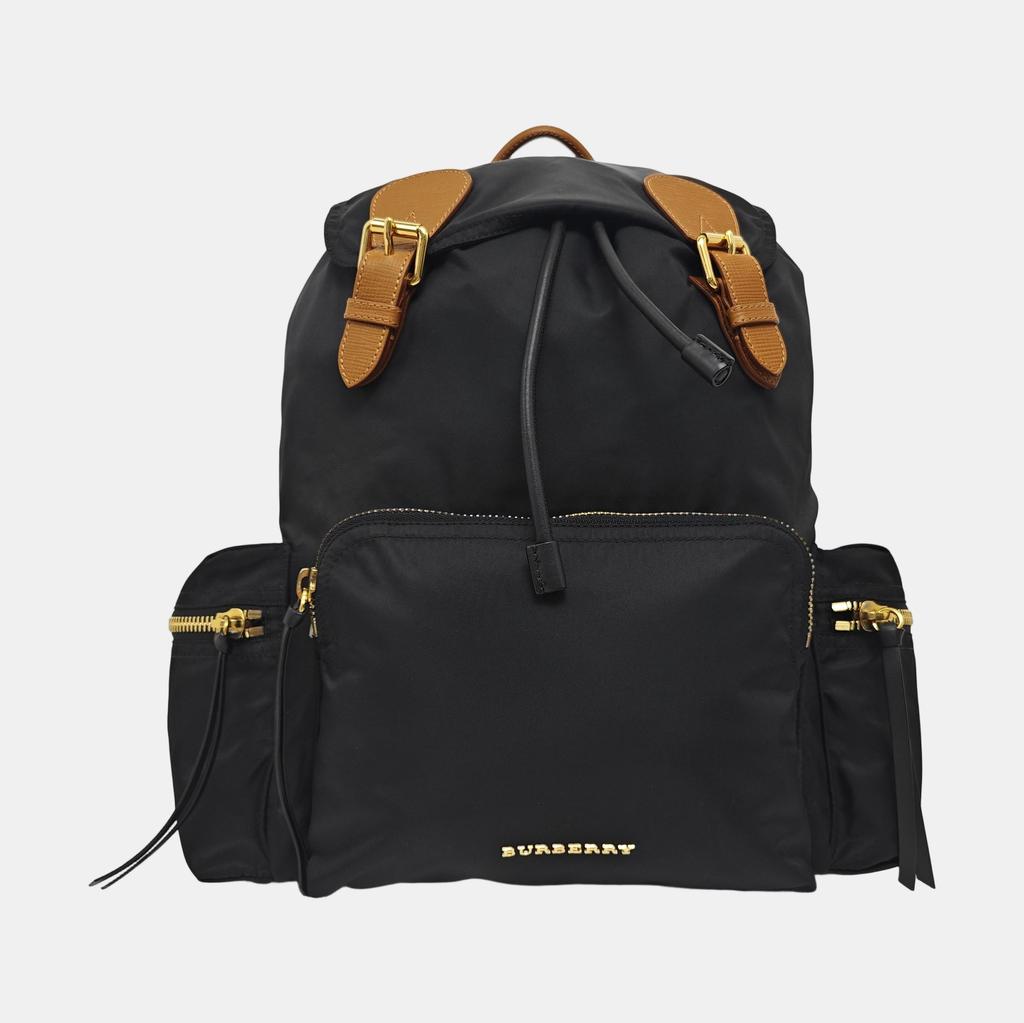 [Pre-Owned] The Rucksack Series Nylon And Leather Backpack Large - Very Good #1DN2X7S