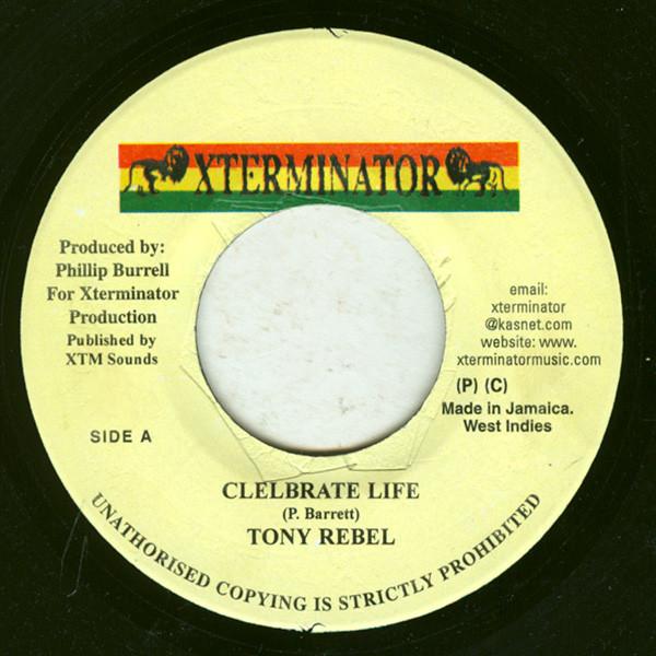 

7inch Record TONY REBEL - Celebrate Life NONE XTerminator 1997 Jamaica Reggae, Ska & Dub Used