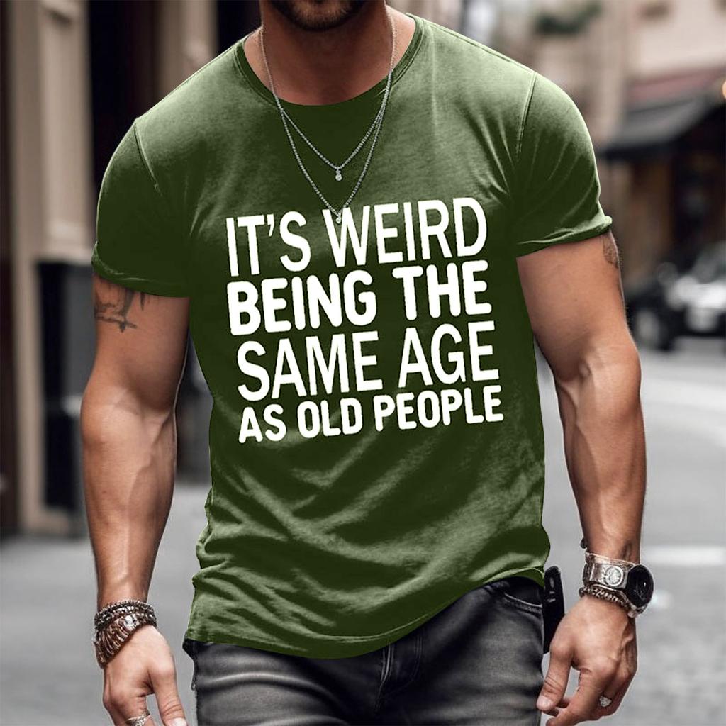 Men's  T-shirt T-shirts Graphic Text Pool3D Printing Street Casual Short Sleeve Printed Clothing Basic