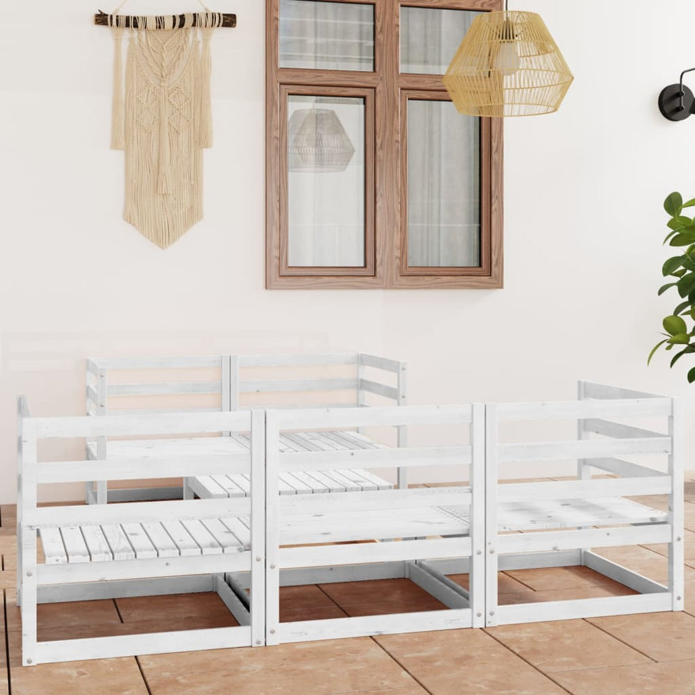 6 Pcs Garden Furniture Set Solid Pine Wood