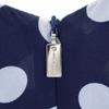 Coccapani Made In Italy Dot Pattern No Sleeve Knee-length Dress L Navy Women Used
