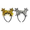 Sparkling 2026 Celebration Headbands Glitters Tinsel Star Shape Lightweight Comfortable For Christmas New Year Event