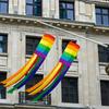 Rainbow Column Windsock Flag Fly Outdoor Hangings Colorful Garden Decorative Flag with Rainbow