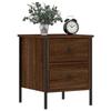 VidaXL Tables de chevet 2pcs chêne marron 40x42x50cm bois d'ingénierie 825992