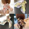 Women's Daily Floral Pearl Scarf Hair Scrunchie Hair Ring