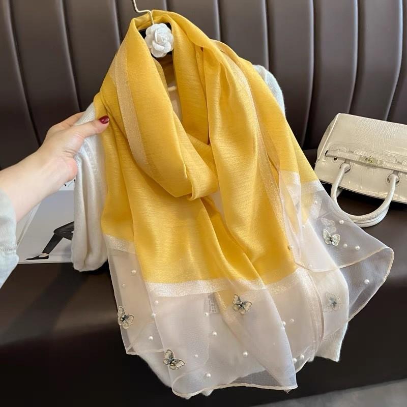 Foulard in Seta Ispirato alle Farfalle con Stile Elegante per Accessori Moda Primavera Estate