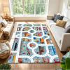 City Adventure Playground Non-Slip Home Carpet Design for Office Decor Living Room Bedroom Gift