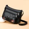 New Chinese and female bags, soft leather large-capacity shoulder messenger bags, mother-in-law and grandmother shopping mobile phone bags