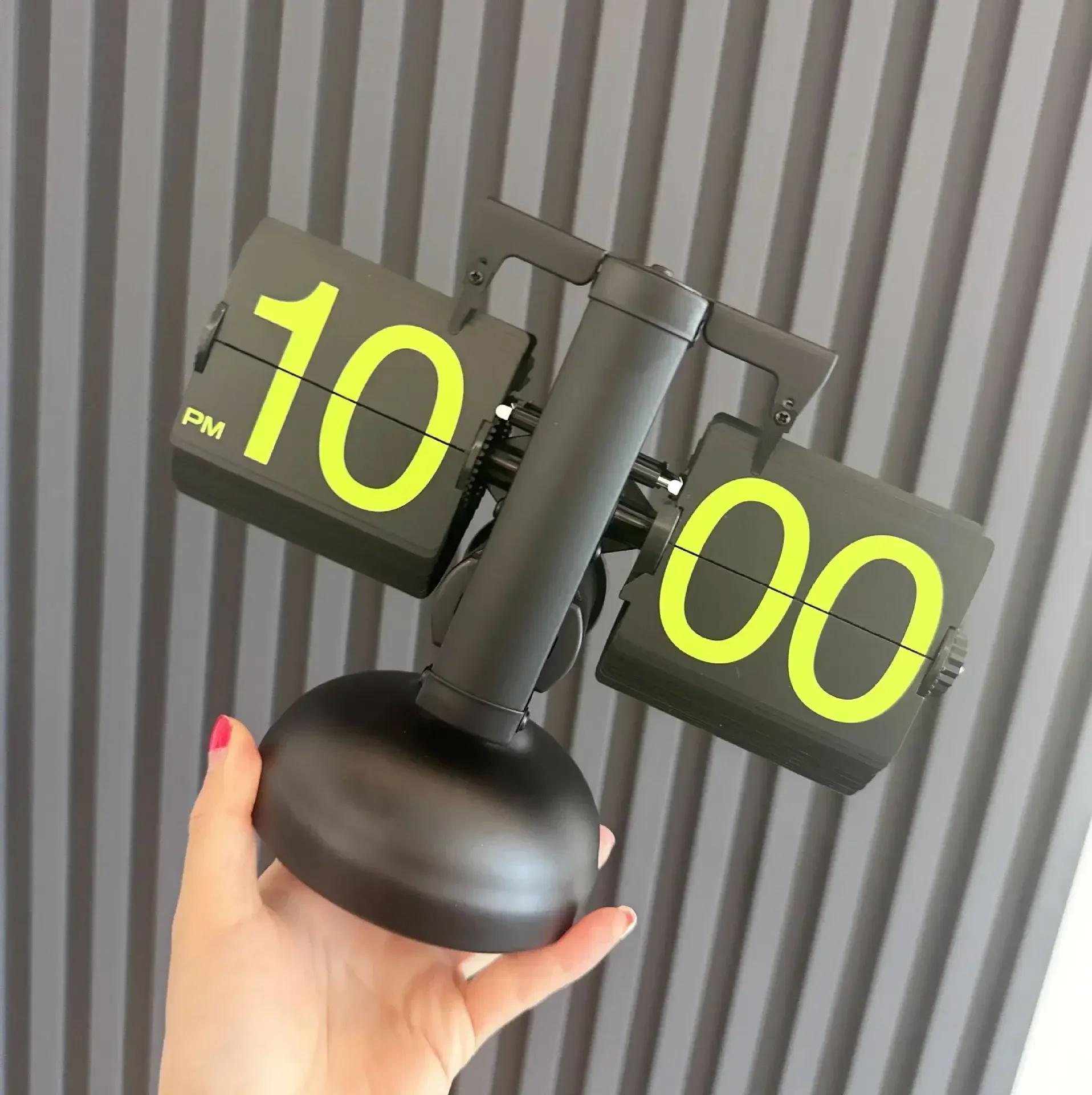 

Перекидные часы, винтажные настольные часы, ретро-перекидные часы - часы с питанием от батареек и внутренним механизмом, простой декор для дома и офиса