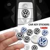 For Volkswagen 14mm Car Key Emblem Stickers Auto Control Key Logo Decals For Volkswagen Scirocco POLO Tiguan Passat B5 B6 B7 Gol