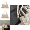 Fashion Womens Woven Pu Small Shoulder Bag With Zipper Closure For Daily Use