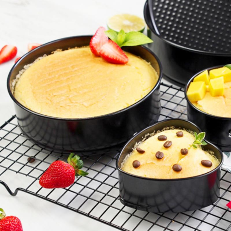 Nonstick Coating Round Springform Pan Set With Removable Bottom Plate Round And Heart Shape Baking Cake Pans Cheesecake Pan Mold