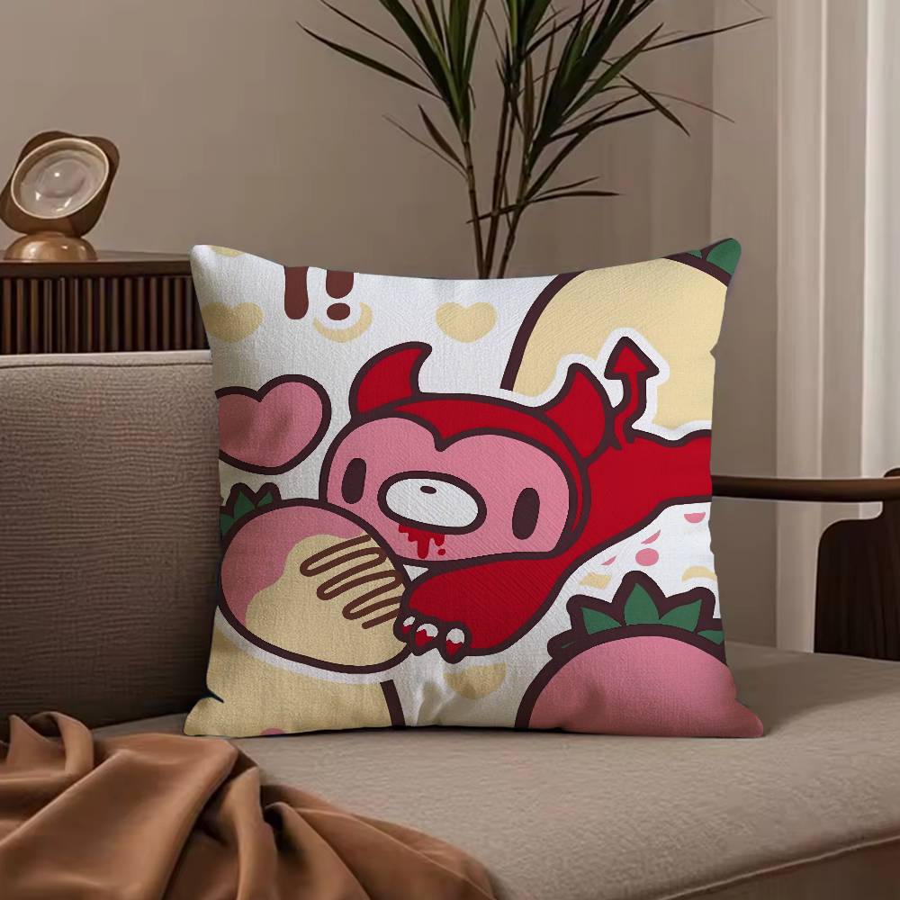 Cartoon G-GloomyS Bear Pillow Case Anti-dustmite Pillowcase Invisible zipper silky short plush Sofa cushion cover