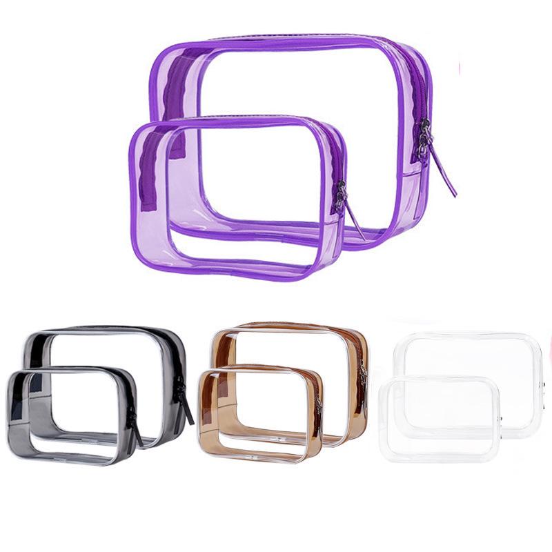 PVC Transparent Travel Cosmetic Bag - Large Capacity, Waterproof, Portable Storage with High-End Feel