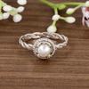Natural Pearl Twisted Silver Ring | Minimalist Dainty Pearl Ring | Handmade Elegant Jewelry Gift for Her | Gift for her.