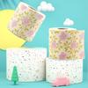 1-5 Stück Rosenbedrucktes Toilettenpapier Bunte Toilettenpapierrolle Kreative Party-Serviette Bedrucktes Toilettenpapier Blumen-Toilettenservietten