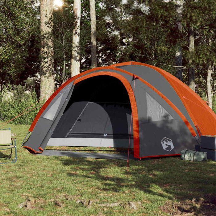 VidaXL Tente de Camping à Dôme 4 Personnes, Tente d'Ombrage avec Sac de Transport, Auvent avec Parois Latérales, Abri de 94351