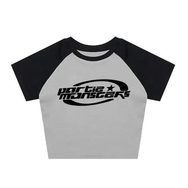European and American Style T-shirt Summer New Letter Street Trend Short Slim Women's Clothing Wholesale