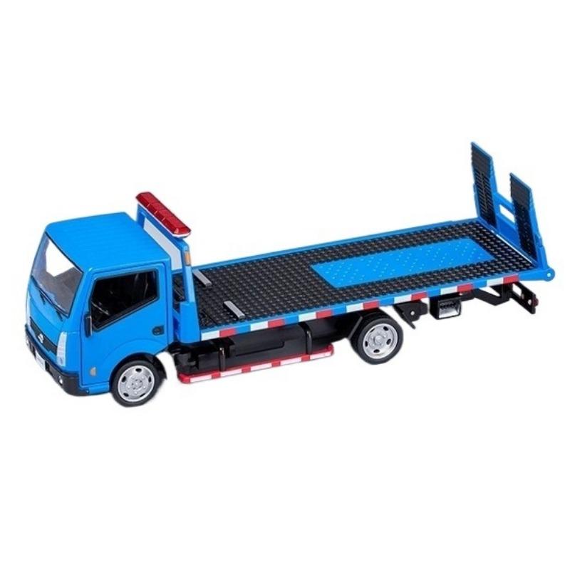 

1/32 Nissan Traffic Road Rescue Wrecker Car Model Alloy Diecast Engineering Trailer Truck Model Simulation Sound Light Kids Gift синий