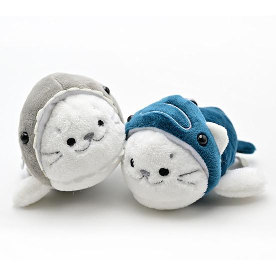 Cute Cartoon Seal Plush Keychain Lovely Sea Animal Plushie with Metal Buckle Soft Cartoon Stuffed Animal Doll Plush Keyring Charms Backpack Pendant