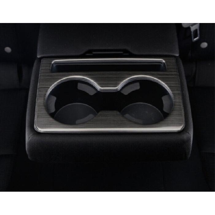 For Mazda CX-5 2017-2021 Black steel Rear Water Cup Holder Frame Cover Trim