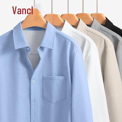 VANCL Men's Winter Oxford Fleece Lined Long Sleeve Shirt