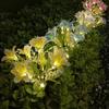 Solarbetriebene LED Outdoor Blumen Dekoration 7 Köpfe Simulationsblumenlampe Camping Dekor