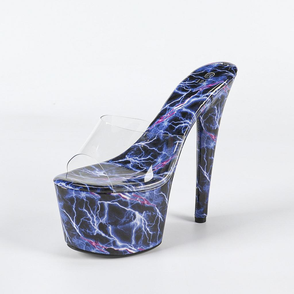 17cm Absatz Herbst Nachtclub Sex Damen Schuhe Wasserdicht Tisch Römisch Fischmaul Dame Außen Hoher Absatz LFD-181-Q46