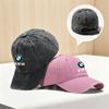 Casual Car Baseball Cap Washed Denim Vintage Hip Hop Caps For BMW 3 5 7 Series G11 G12 G30 G31 G32 G07 X3 X4 X5 X6 X7 Sticker FX0