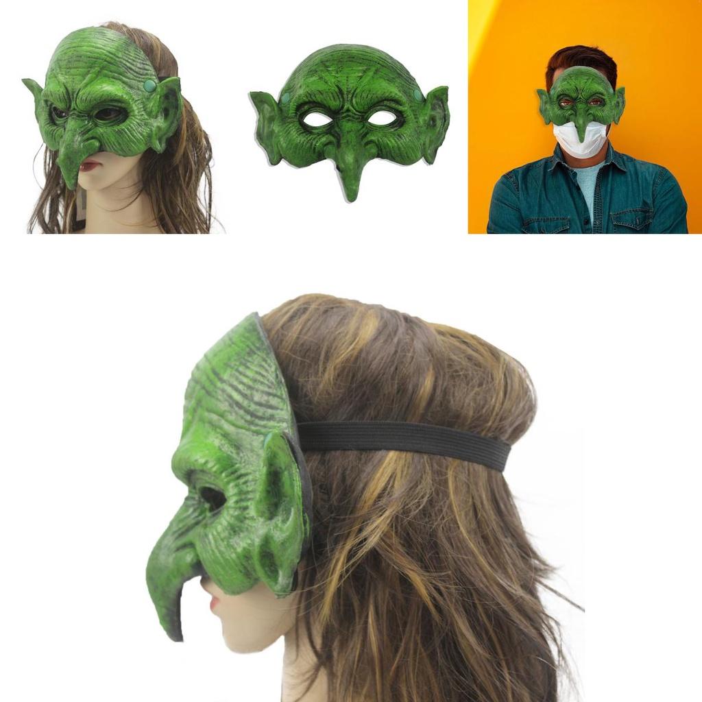 Realistic Green Witch Mask For Halloween Easter Carnival Party Mask Prop