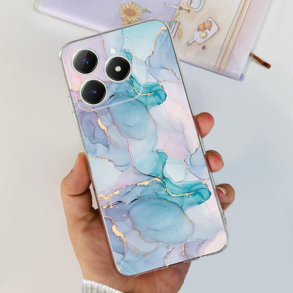 Für Realme C61 Hülle Realme C63 Niedliche Katzen-Cartoon-Bemalte Abdeckung Weiche Silikon-Handyhülle Für Realme C61 RealmeC61 RealmeC63 Fundas