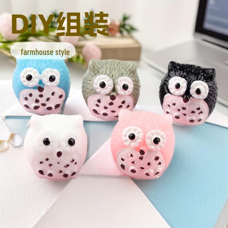 Mini Owl Moss Micro-Landscape Resin Ornaments - DIY Assembly