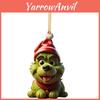 Grinch Stole Christ Green Puppy Pattern Acrylic Pendant Christmas Decor Prop For Christmas Travel