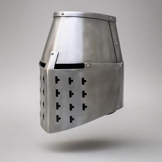 Handmade Medieval 14th Century Great Helmet Perfect for Renaissance Fair, Cosplay, LARP, Halloween Costume Authentic Steel Armor Replica