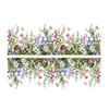 Yousheng 2 Sheets Watercolor Floral Wall Corner Stickers Wildflower Butterflies Green Grass Baseboard Skirting Line Wall Decals for Bedroom Living